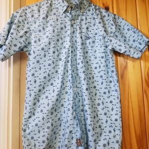 Boy's Ariat Cactus Geo Print Western Shirt